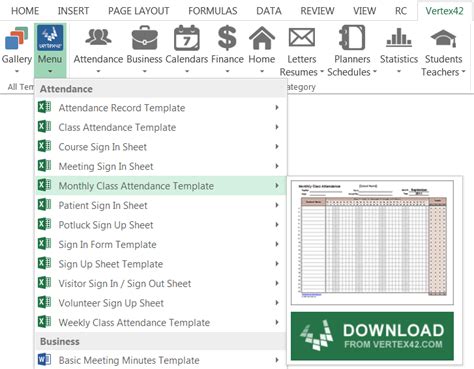 Excel Template Gallery 1