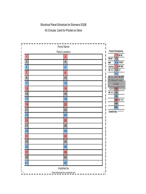 Excel Templates for Breaker Box Example