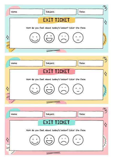 Technology exit ticket example