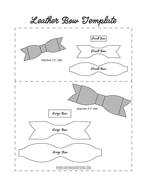 Fabric Cat Bow Template