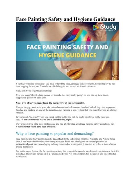 Face Painting Safety