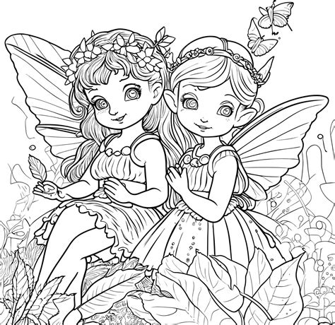 Fairy coloring pages for education