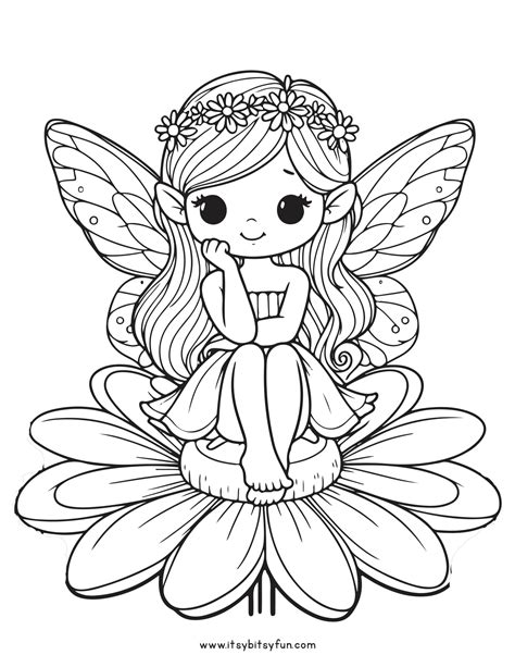 Fairy coloring pages for fun