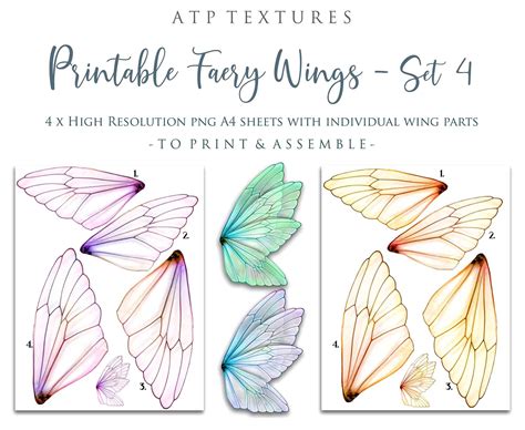 Fairy wing templates for crafting