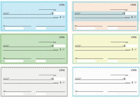 Description of Fake Check Template 1