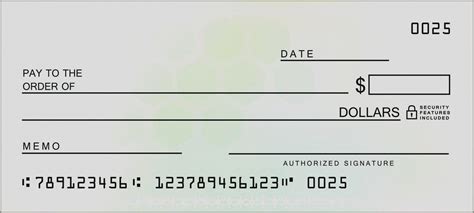 Description of Fake Check Template 10