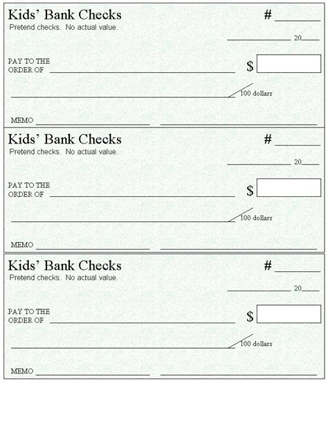 Description of Fake Check Template 7