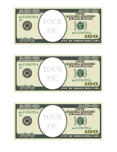 Description of Fake Money Templates for Education