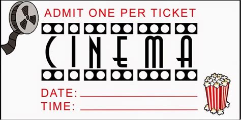 Fake movie tickets design