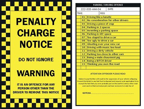 Fake Parking Ticket Templates