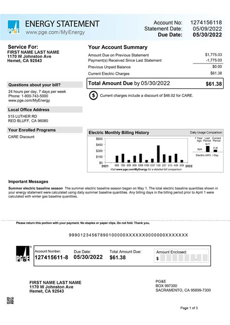 Fake Utility Bills Templates