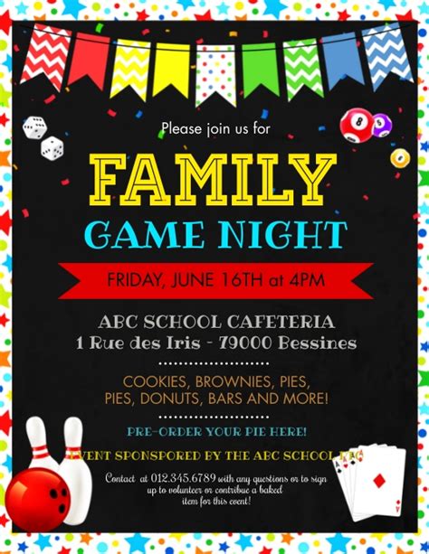 Family Game Night Flyer Template