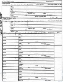 Family Group Sheet Template