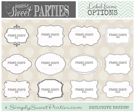 Fancy Label Templates for DIY Projects