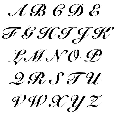 Fancy Letter Stencils for Educational Purposes