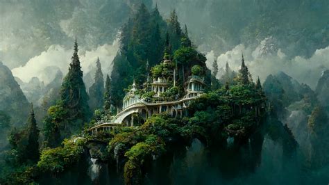 Elf in a fantasy landscape