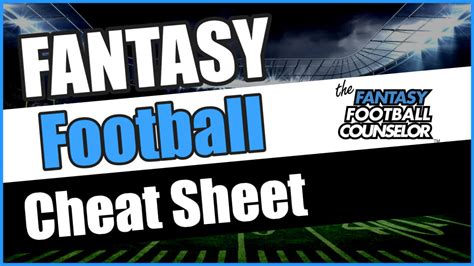 Fantasy Football Cheat Sheet Strategy