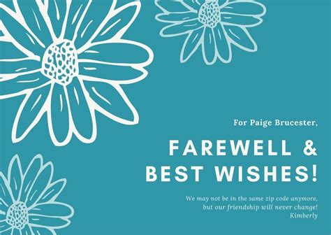 Farewell Cards Templates