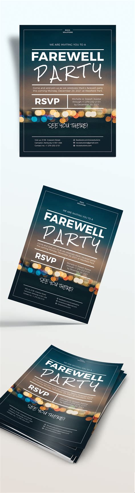 Farewell Flyer Template Word