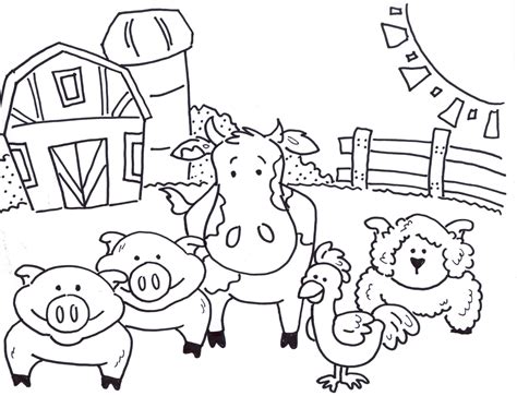 Farm animals coloring pages