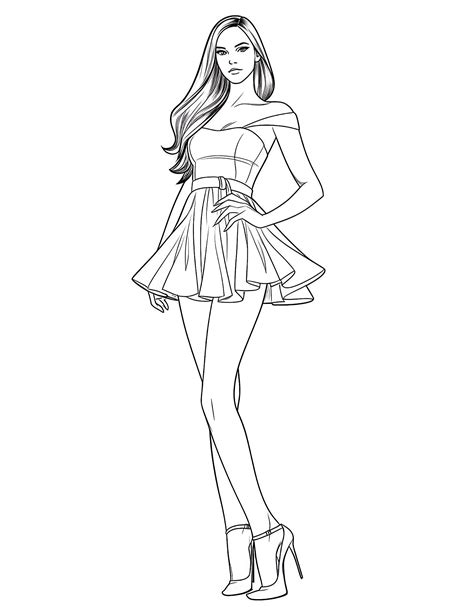 Fashion coloring pages for girls