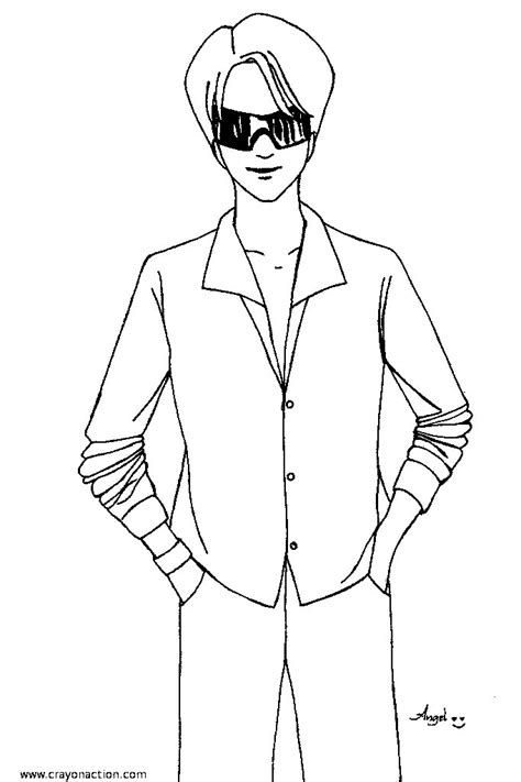 Fashion coloring pages for men fashion