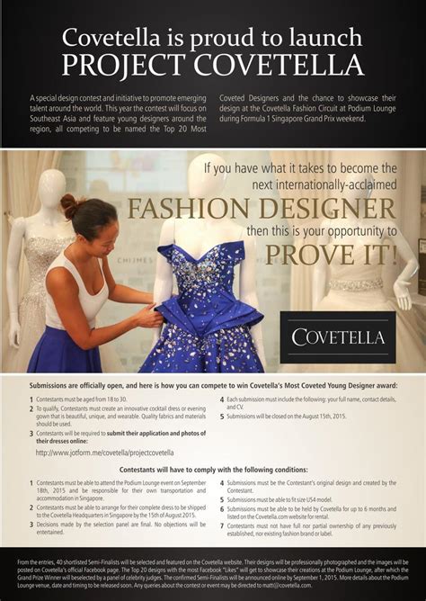 Fashion design contest flyer example