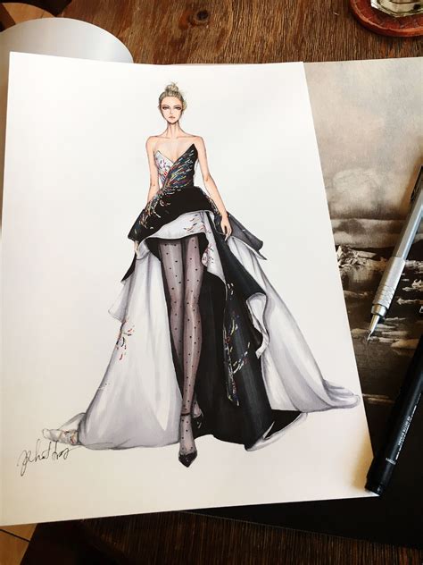 Fashion Model Sketches Haute Couture