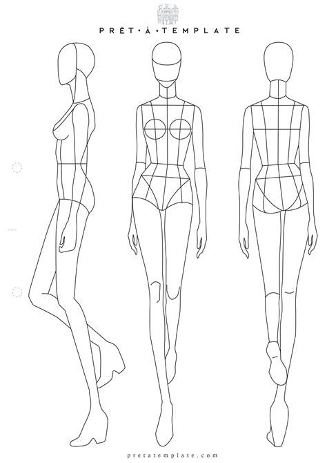 Fashion Model Sketches Template Example