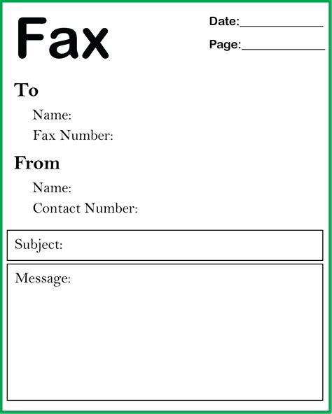 Fax Cover Sheet Templates Free