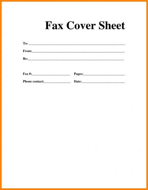 Fax Cover Sheet Templates Word