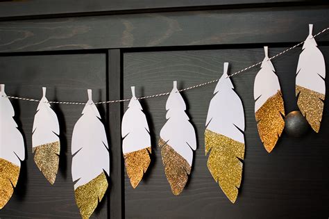 Feather Garland Template