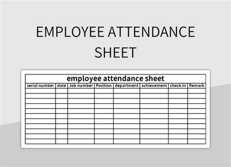 features of attendance sheets