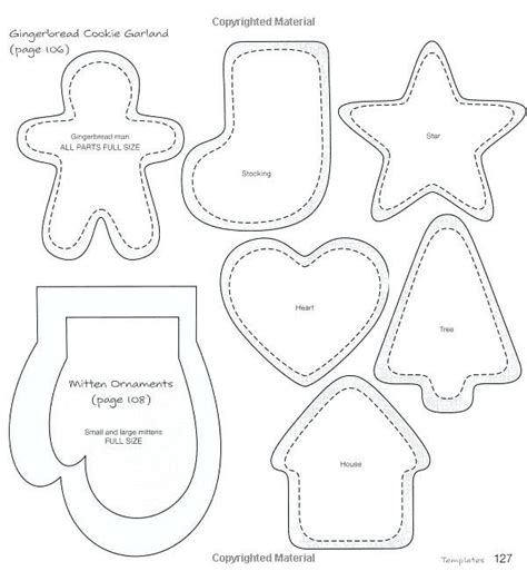 Felt Christmas Ornament Templates