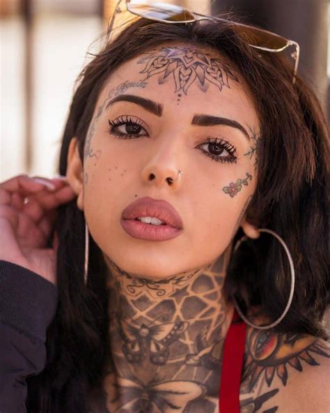 Female face tattoo inspirations