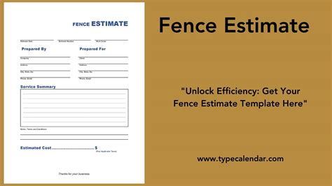 Fence Quote Template Content