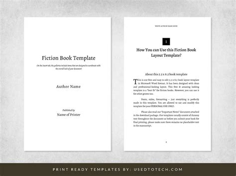 Fiction Book Template