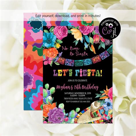 Fiesta Invitation Template 7