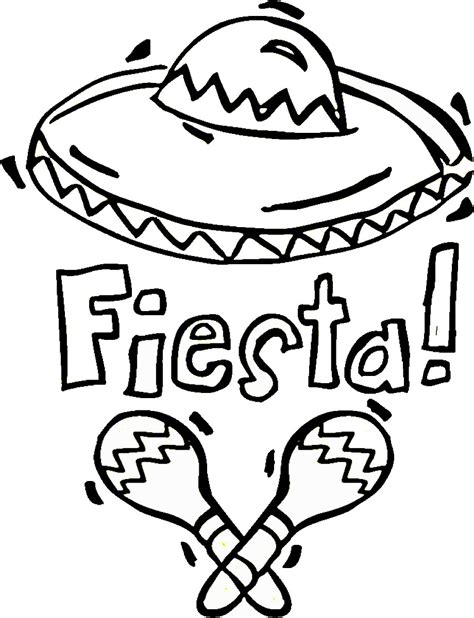 Fiesta-themed coloring page