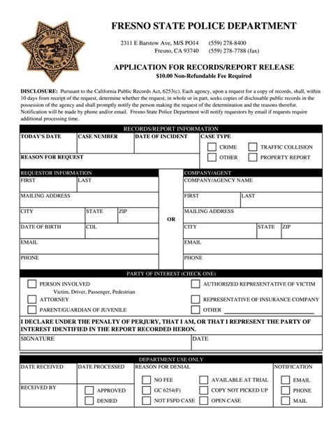 fillable police report template training