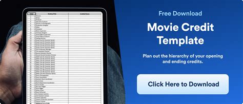 Film Credits Template Download