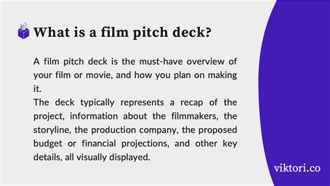 Film Pitch Deck Strategies