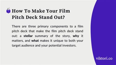 Film Pitch Deck Tips