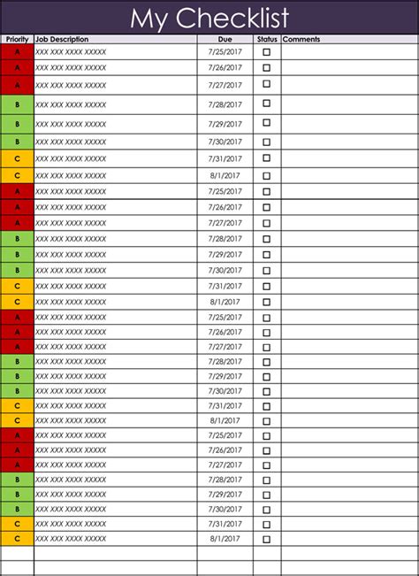 Final Checklist CD Template