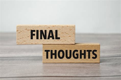 Final Thoughts Image