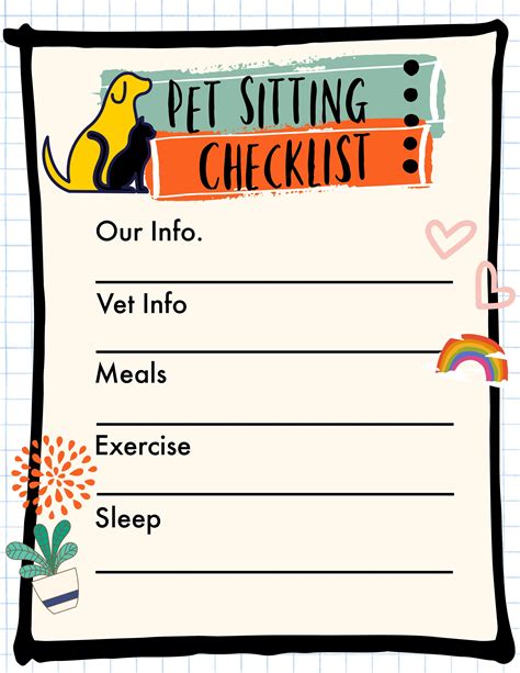 Final Thoughts on Pet Sitting Instructions Template