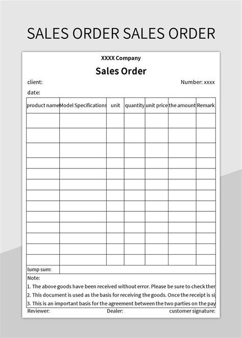 Final Thoughts Sales Order Template Excel