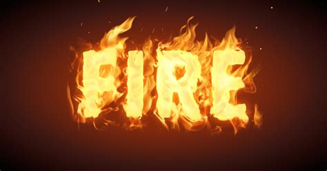 Fire Text Effect Example