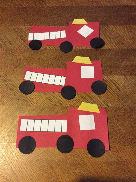 Fire truck crafts for kids