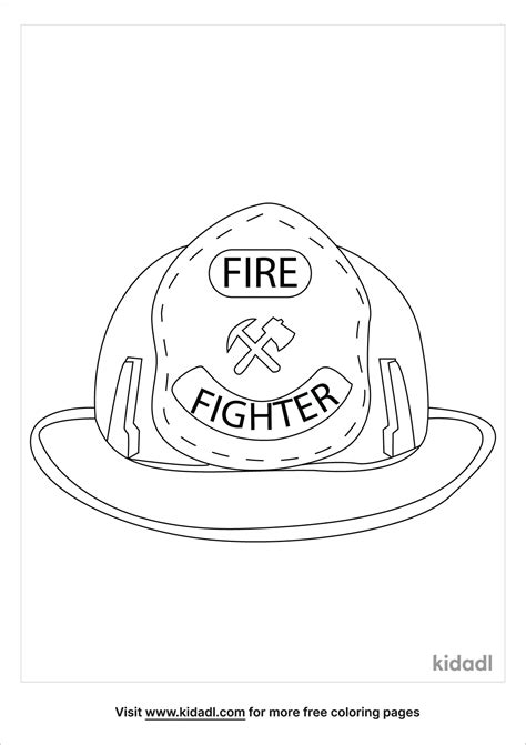 Firefighter Helmet Coloring Page